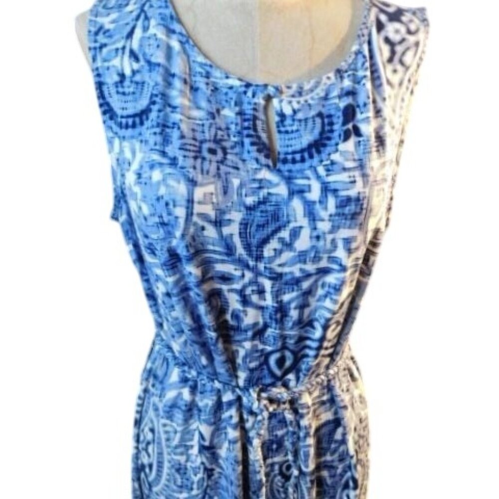 Chico's Size L Large (2) Boho STRETCH Knit Belted Dress NWT - Picture 2 of 4
